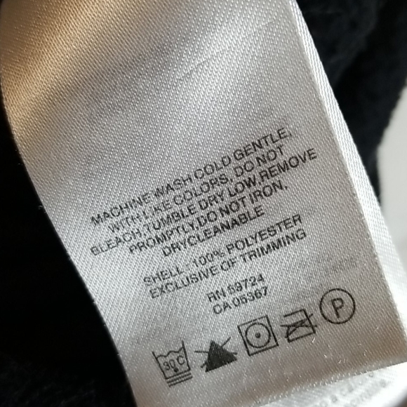 Columbia Womens Black Fleece Zip Front Jacket - Picture 8 of 8